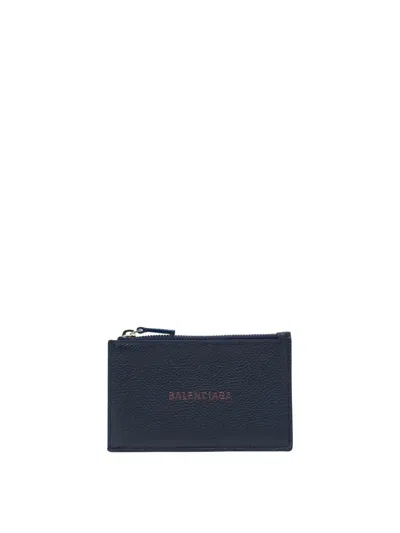 Balenciaga Cash Long Cardholder In Blue