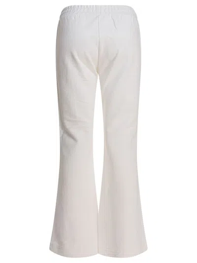Pinko Logo Embroidered Track Pants In White
