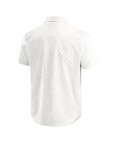 Fanatics Darius Rucker Collection By  Men's Cream Chicago Cubs Printed Button-down Shirt In White