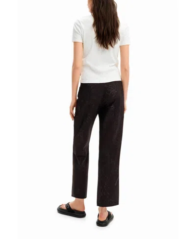Desigual Message Pants In Black