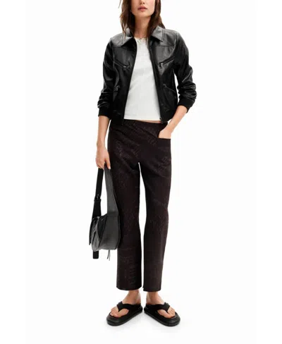 Desigual Message Pants In Black