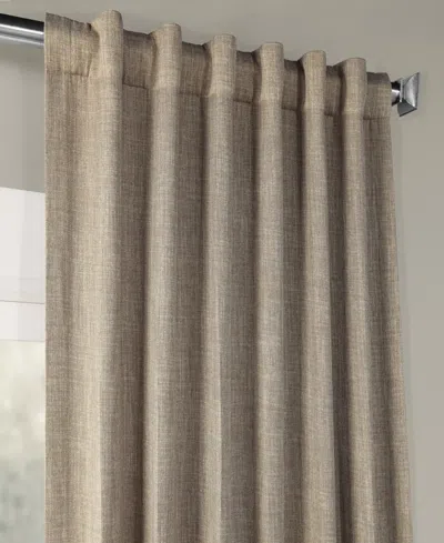 Half Price Drapes Tuscany Green Textured Faux Linen Room Darkening Curtain