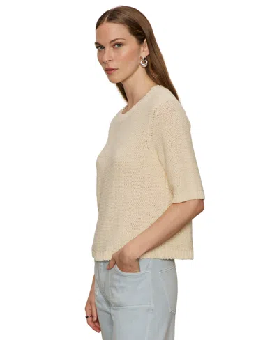 Sanctuary Tape Yarn Open Stitch Cotton Blend Sweater