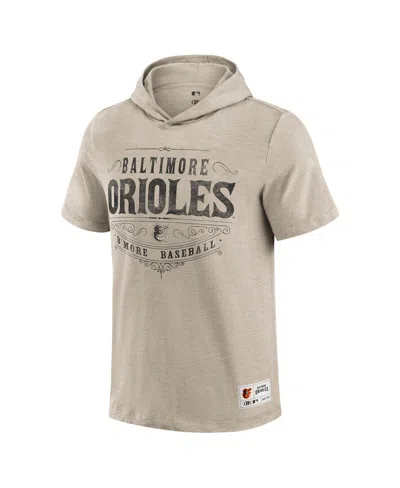 Fanatics Darius Rucker Collection By  Men's Tan Baltimore Orioles Hooded T-shirt In Brown