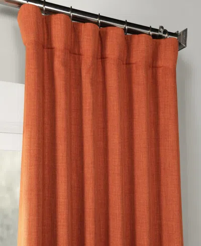 Half Price Drapes Tuscany Green Textured Faux Linen Room Darkening Curtain