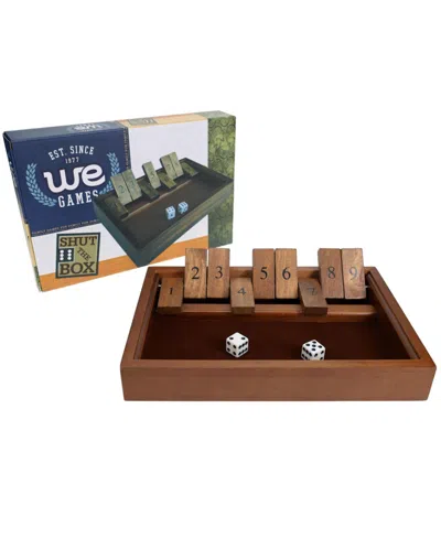 We Games 9 Number Shut The Box Board Game With Walnut Stained Wood, 11 In.