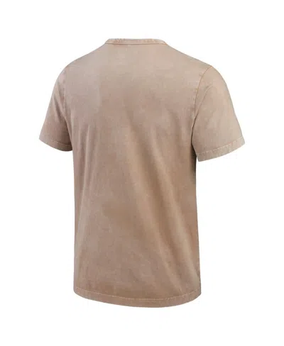 Fanatics Darius Rucker Collection By  Men's Tan Atlanta Braves Sun Faded T-shirt In Gray