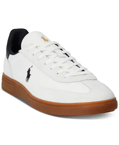 Polo Ralph Lauren Hester Panelled Canvas Sneakers In White