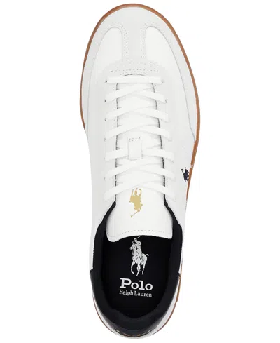 Polo Ralph Lauren Hester Panelled Canvas Sneakers In White