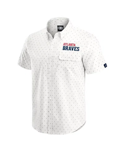 Fanatics Darius Rucker Collection By  Men's Cream Atlanta Braves Printed Button-down Shirt In White