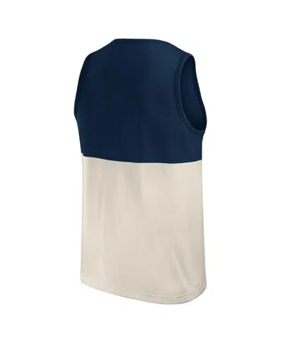 Fanatics Darius Rucker Collection By  Men's Navy Atlanta Braves Color Block Tank Top In Blue