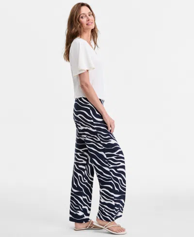 Jm Collection Women's Printed Wide-leg Pull-on Pants, Exclusively At Macy's