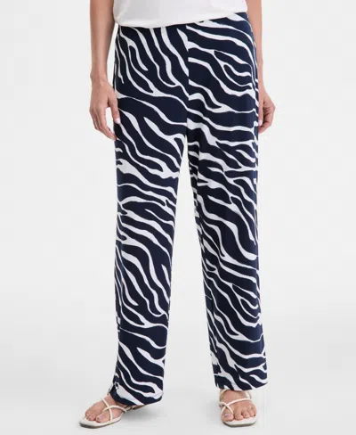 Jm Collection Women's Printed Wide-leg Pull-on Pants, Exclusively At Macy's
