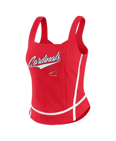 Wear By Erin Andrews Women's Red St. Louis Cardinals Square Neck Tank Top
