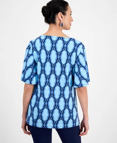 Jm Collection Women's Flutter-sleeve Square Neck Top, Exclusively At Macy's