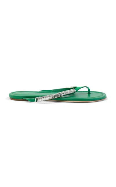 Christopher Esber Frida Pierced Suede Flip Flop