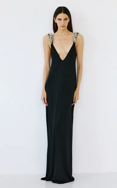 The New Arrivals Ilkyaz Ozel Amaranta Zaffiro Pearl Embellished Dress