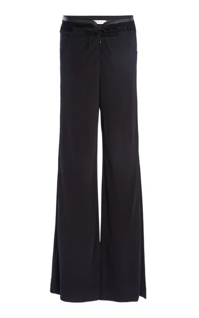 Christopher Esber Yvette Leather Belted Jersey Trouser