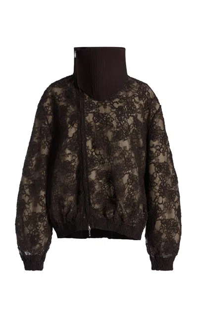 Christopher Esber Mahara Lace Bomber Jacket