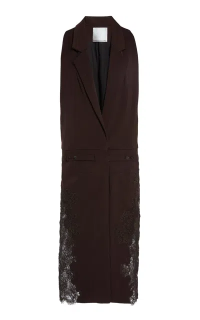 Christopher Esber Mahara Tailored Lace Vest Dress