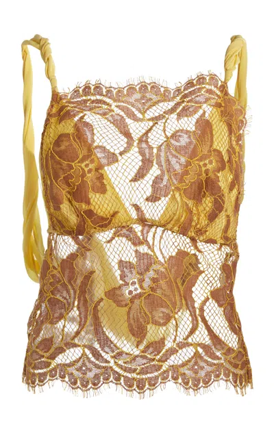 Christopher Esber Aluna Lace Draped Top
