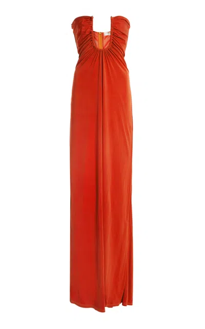 Christopher Esber Arced Palm Strapless Dress
