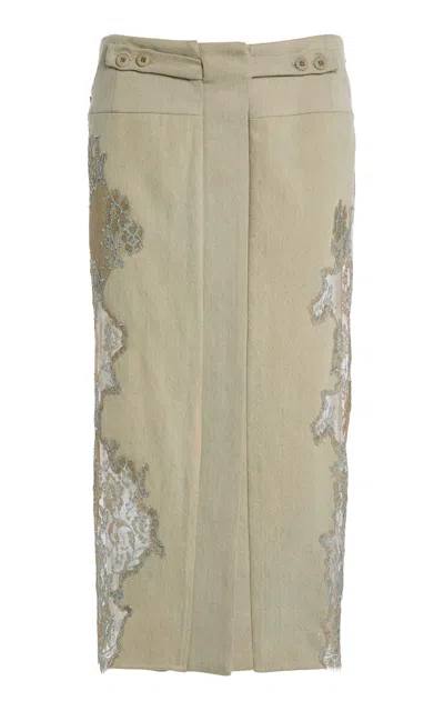 Christopher Esber Americano Lace Midi Skirt