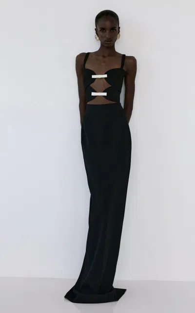 The New Arrivals Ilkyaz Ozel Ambrosia Dark Matter Cutout Dress