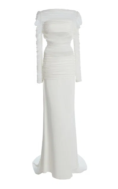 Christopher Esber Veiled Tulle Overlay Gown