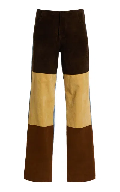Christopher Esber Spliced Suede Denim Jean