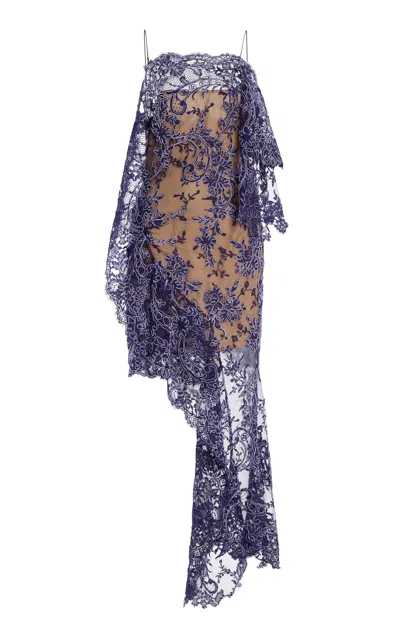 Christopher Esber Iris Floating Lace Suspend Mini Dress