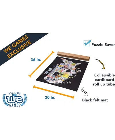 Tdc Games Roll Up Jigsaw Puzzle Felt Mat & Folding Cardboard Tube