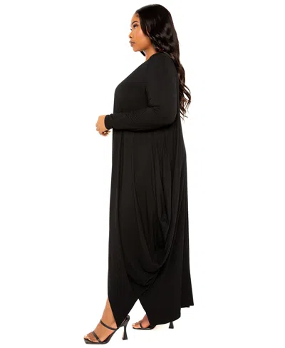 Buxom Couture Plus Size Cascade Bubbled Hem Cardigan