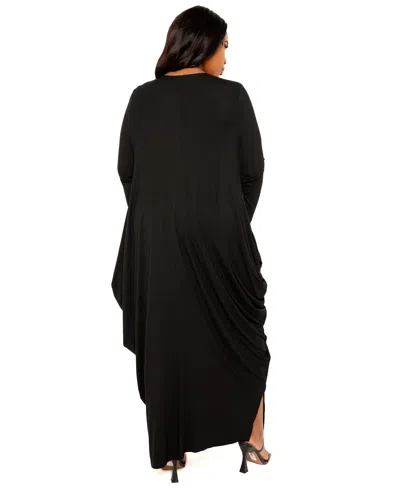 Buxom Couture Plus Size Cascade Bubbled Hem Cardigan