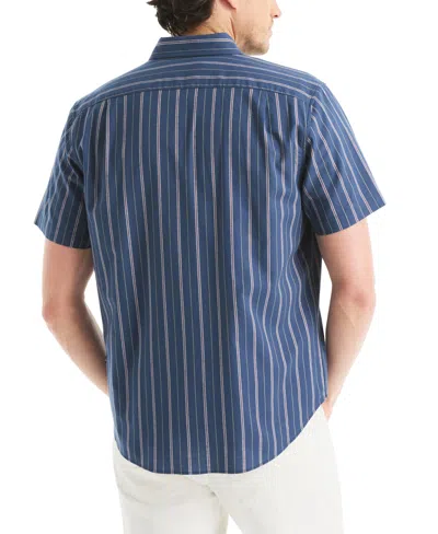 Nautica Men's Stripe Oxford Shirt In Blue