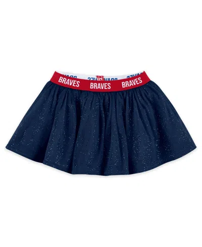 Wear By Erin Andrews Baby Boys And Girls 3-piece Atlanta Braves Tutu Set In Blue