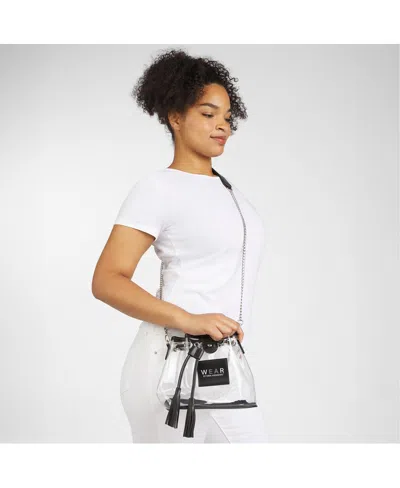 Wear By Erin Andrews Arizona Diamondbacks Clear Stadium Bucket Purse In Black