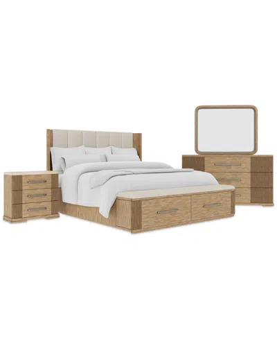 Macy's Frandlyn 3-pc. King Bedroom Set (storage Bed, Dresser & Stone Top Nightstand)