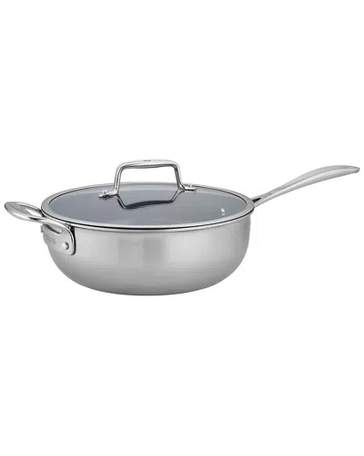 Zwilling J.a. Henckels Zwilling Clad Cfx 4.5qt Stainless Steel Ceramic Nonstick Perfect Pan In Metallic