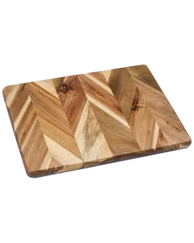 Lipper International Medium Acacia Herringbone Cutting Board In Brown