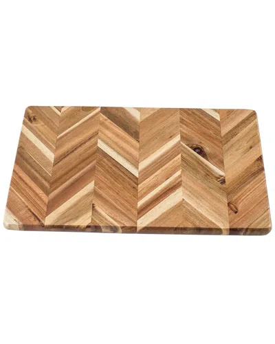 Lipper International Large Acacia Herringbone Cutting Board In Brown