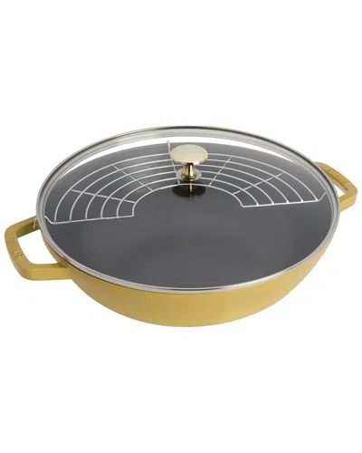 Staub Cast Iron 4.5qt Perfect Pan In Yellow