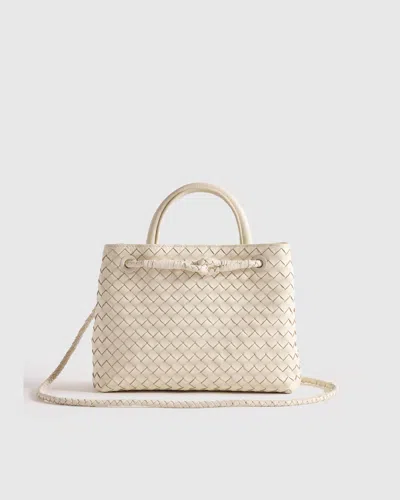 Quince Women's Italian Leather Handwoven Mini Satchel