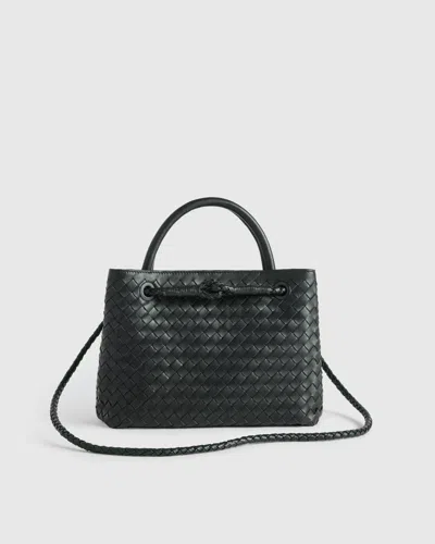 Quince Women's Italian Leather Handwoven Mini Satchel