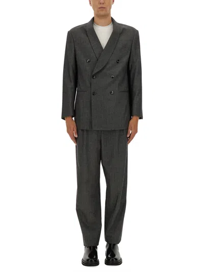 Giorgio Armani Tailored Grey Suit With Double-breasted Blazer