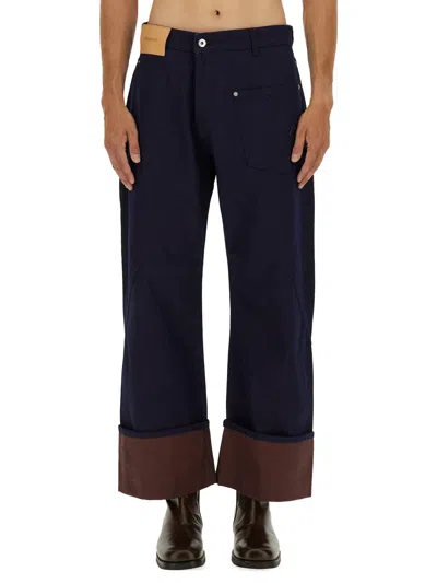 Jw Anderson J.w.anderson 'turn Up Twisted Workwear' Jeans In Blue