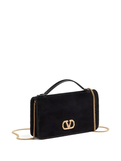 Valentino Suede Flap Shoulder Bag