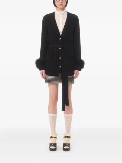 Valentino V-neck Long-sleeved Sweater