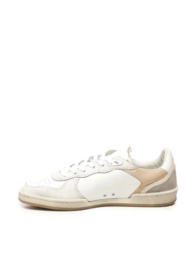Philippe Model Veau Crackle Blanc Sable Sneakers In White
