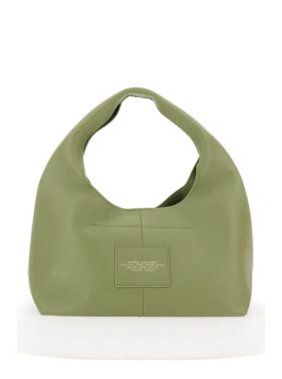 Marc Jacobs Soft Leather Shoulder Bag With Cut-out Handle In Green